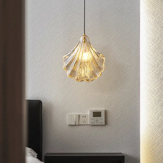 ZOWALA - Modern Shell Glass Pendant Light Flexible Length Image - 2