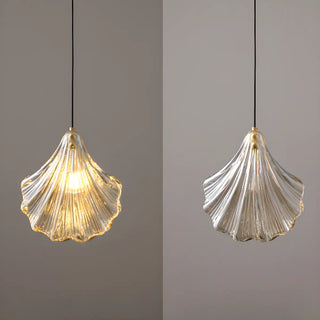 ZOWALA - Modern Shell Glass Pendant Light Flexible Length Image - 3