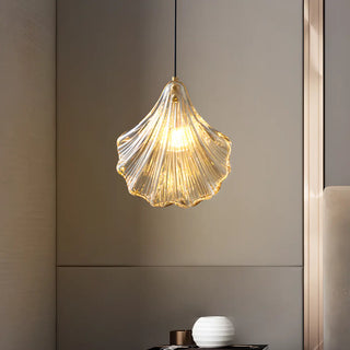 ZOWALA - Modern Shell Glass Pendant Light Flexible Length Image - 5