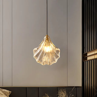 ZOWALA - Modern Shell Glass Pendant Light Flexible Length Image - 7
