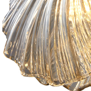 ZOWALA - Modern Shell Glass Pendant Light Flexible Length Image - 9