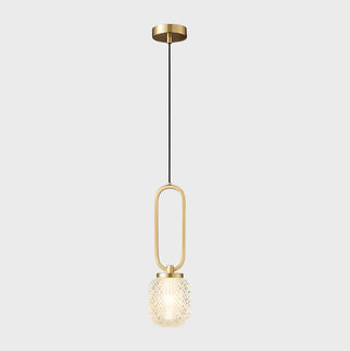 ZOWALA - Modern Brass Crystal Lantern Pendant Light Image - 5