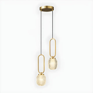ZOWALA - Modern Brass Crystal Lantern Pendant Light Image - 6
