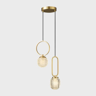 ZOWALA - Modern Brass Crystal Lantern Pendant Light Image - 7