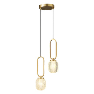 ZOWALA - Modern Brass Crystal Lantern Pendant Light Image - 8