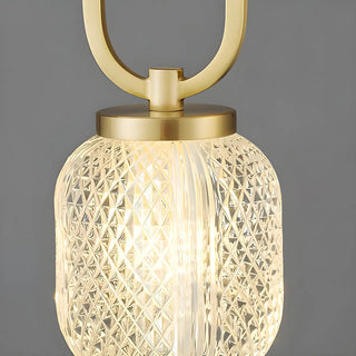 ZOWALA - Modern Brass Crystal Lantern Pendant Light Image - 9