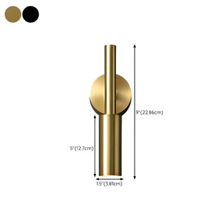 Stylish Cylinder Brass Bedside Reading Wall Sconce #size