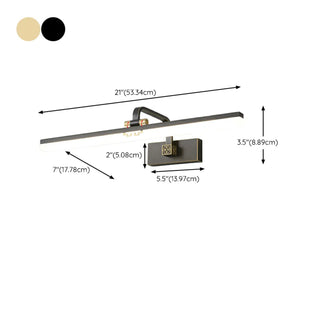 Modern Rectangle Brass Vanity Bathroom LED Light Zawala Image - 10