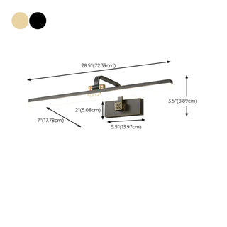 Modern Rectangle Brass Vanity Bathroom LED Light Zawala Image - 11