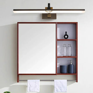 Modern Rectangle Brass Vanity Bathroom LED Light Zawala Image - 2