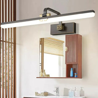 Modern Rectangle Brass Vanity Bathroom LED Light Zawala Image - 3