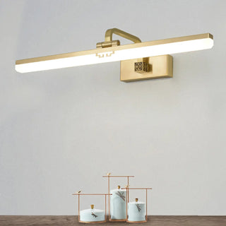 Modern Rectangle Brass Vanity Bathroom LED Light Zawala Image - 5