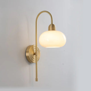 Classic Brass Pull Chain Dome LED Wall Sconce Zawala Image - 13