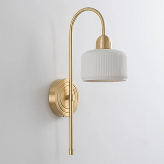 Classic Brass Pull Chain Dome LED Wall Sconce Zawala Image - 18