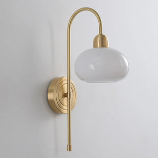 Classic Brass Pull Chain Dome LED Wall Sconce Zawala Image - 19