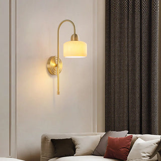 Classic Brass Pull Chain Dome LED Wall Sconce Zawala Image - 2