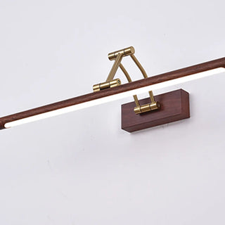 Elegant Brass LED Linear Adjustable Metal Vanity Light Zawala Image - 17