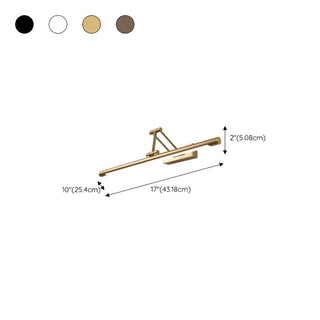 Elegant Brass LED Linear Adjustable Metal Vanity Light Zawala #size