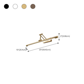 Elegant Brass LED Linear Adjustable Metal Vanity Light Zawala Image - 22