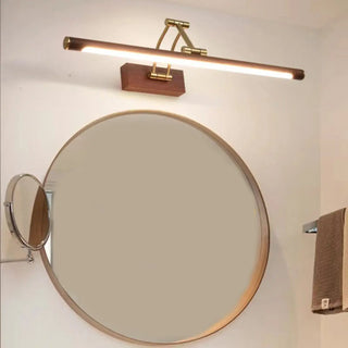 Elegant Brass LED Linear Adjustable Metal Vanity Light Zawala Image - 3