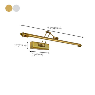Adjustable Brass Linear LED Wall Mount Vanity Light Zawala #size