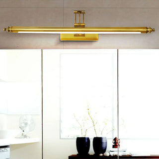 Adjustable Brass Linear LED Wall Mount Vanity Light Zawala Image - 3