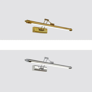 Adjustable Brass Linear LED Wall Mount Vanity Light Zawala Image - 5