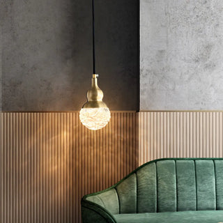 ZOWALA - Modern Globe Transparent Brass Clear Glass Pendant Light Image - 2