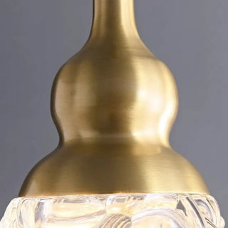 ZOWALA - Modern Globe Transparent Brass Clear Glass Pendant Light Image - 8