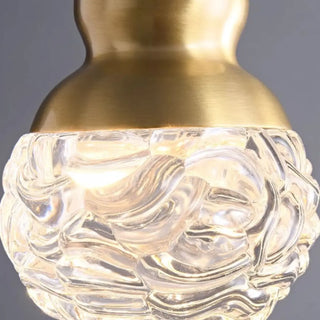 ZOWALA - Modern Globe Transparent Brass Clear Glass Pendant Light Image - 9