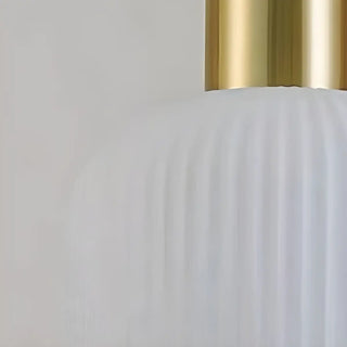 ZOWALA - Contemporary Dome Glass Dining Room Brass Pendant Light Image - 10