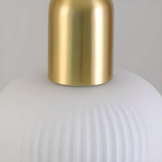 ZOWALA - Contemporary Dome Glass Dining Room Brass Pendant Light Image - 11