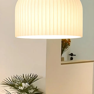 ZOWALA - Contemporary Dome Glass Dining Room Brass Pendant Light Image - 12