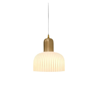 ZOWALA - Contemporary Dome Glass Dining Room Brass Pendant Light Image - 5