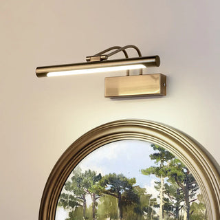 Sleek Cylinder Bronze Wall-Mounted LED Vanity Light Image - 1