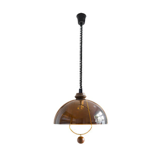 ZOWALA - Nordic Dome Acrylic Dining Room Brown Mini Pendant Light Image - 5