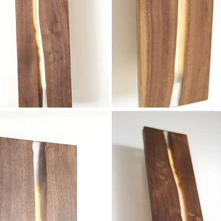 ZOWALA - Modern Wood Resin Wall Sconce Image - 9