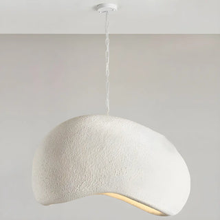 ZOWALA - Unique Bowl Resin Living Room Wood Color Pendant Light Image - 19