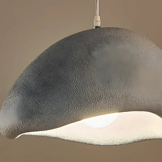 ZOWALA - Unique Bowl Resin Living Room Wood Color Pendant Light Image - 28