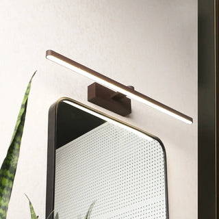 ZOWALA - Brown Modern Geometric Metal Vanity Mirror Light Image - 1