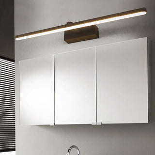 ZOWALA - Brown Modern Geometric Metal Vanity Mirror Light Image - 2