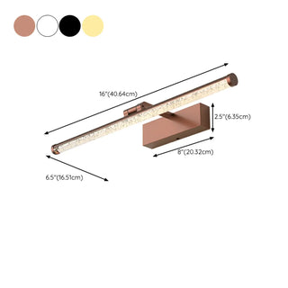 ZOWALA - Luxury Crystal Gold Linear Vanity Wall Light #size