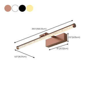 ZOWALA - Luxury Crystal Gold Linear Vanity Wall Light Image - 16