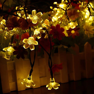 Outdoor Cherry Blossom LED Christmas String Lights Zawala Image - 6