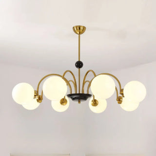 ZOWALA - Modern Chrome Globe Pendant Chandelier - 4 Bulbs Image - 10