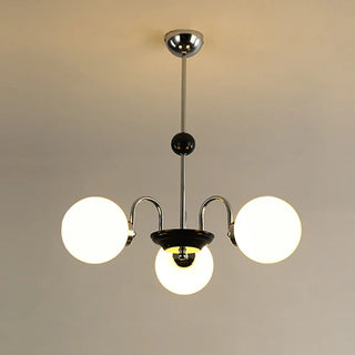ZOWALA - Modern Chrome Globe Pendant Chandelier - 4 Bulbs Image - 11