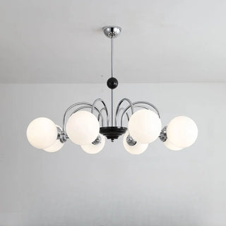ZOWALA - Modern Chrome Globe Pendant Chandelier - 4 Bulbs Image - 15