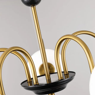ZOWALA - Modern Chrome Globe Pendant Chandelier - 4 Bulbs Image - 20