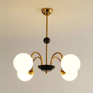 ZOWALA - Modern Chrome Globe Pendant Chandelier - 4 Bulbs Image - 7