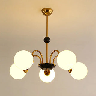 ZOWALA - Modern Chrome Globe Pendant Chandelier - 4 Bulbs Image - 8
